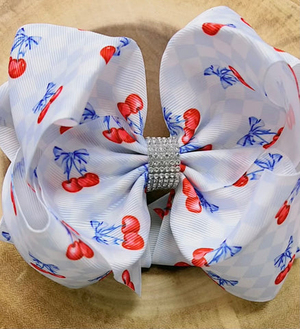 Cherry & Checker Bow