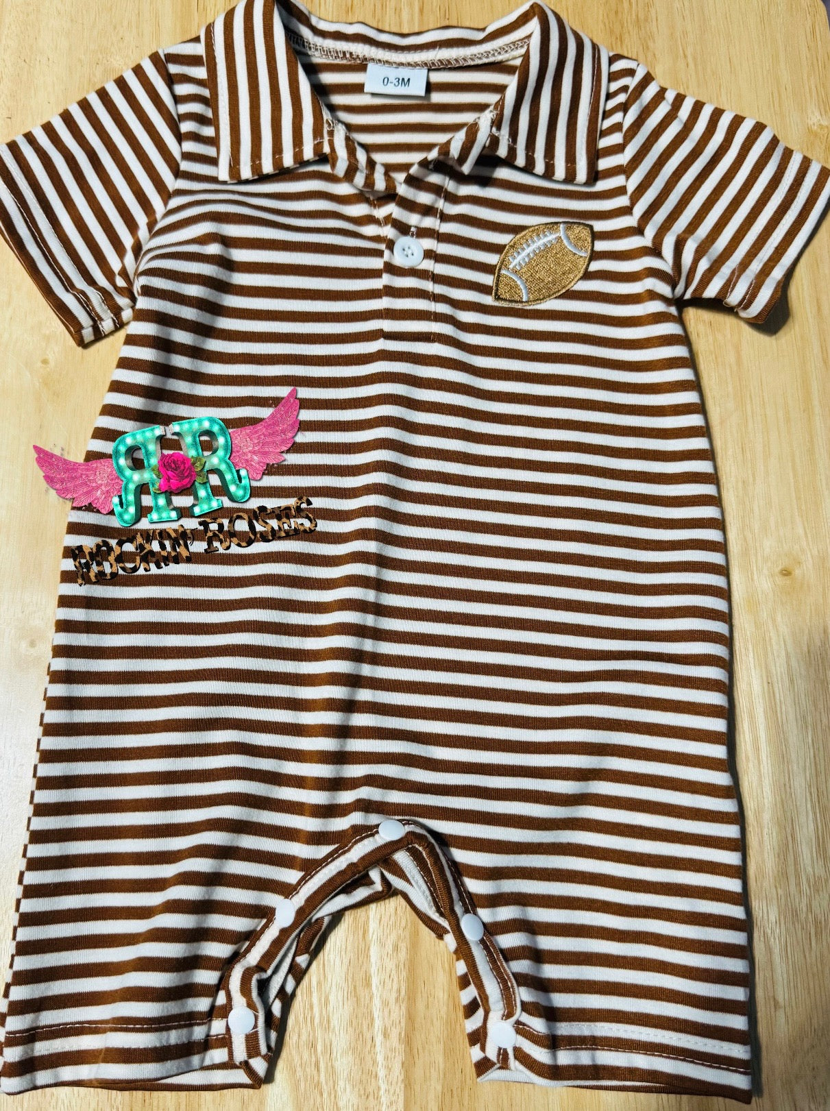 Football stripe Romper