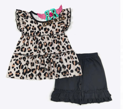 Cheetah Girl Short Set