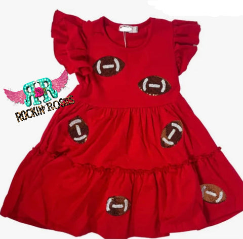 Red Sequin Football Dress