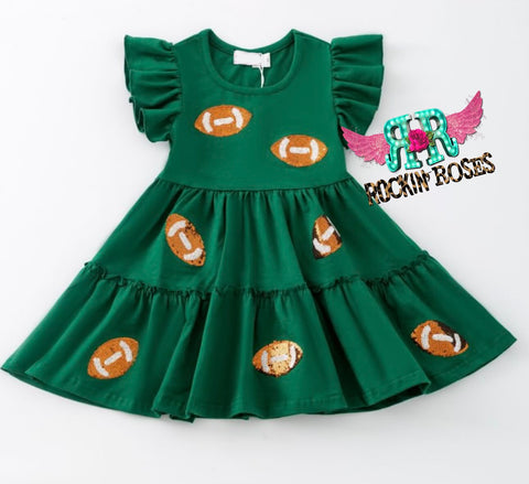 Green Sequin Football dress