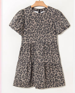 Leopard Denim Dress