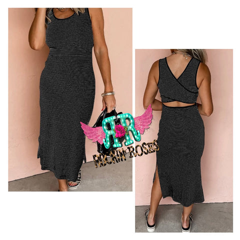 Black Stripe Dress