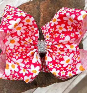 Pink and Daisy Bow