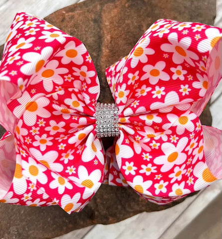 Pink and Daisy Bow