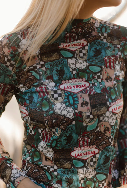Vegas Rodeo Mesh Top
