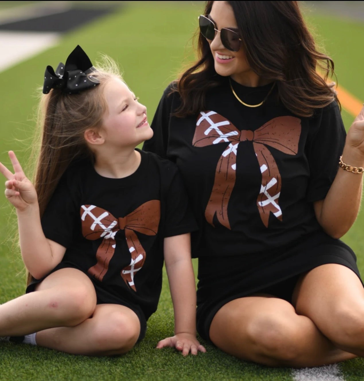 Football Bow Tee