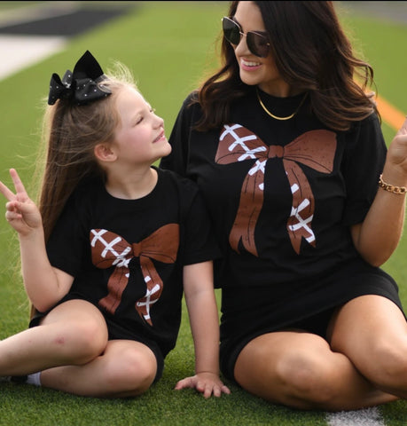Football Bow Tee