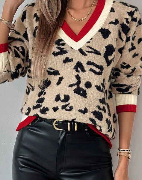 Khaki Leopard Sweater