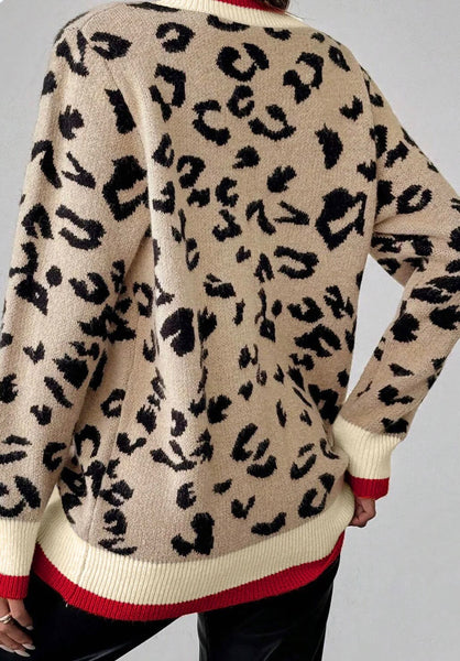 Khaki Leopard Sweater