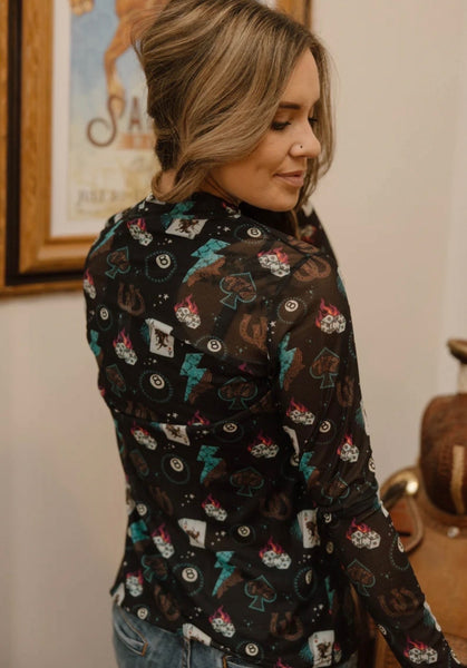 Cowgirl Charm Mesh Top