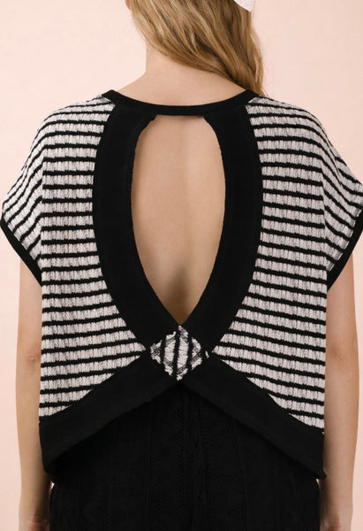 Open Back knit top