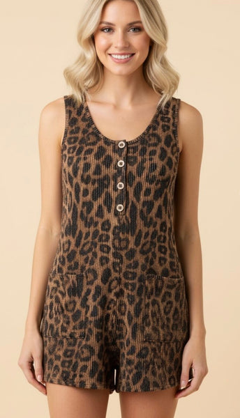 Leopard Romper Plus