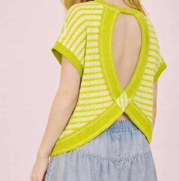 Open Back knit top