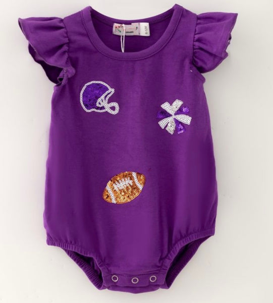 Purple Sequin Romper