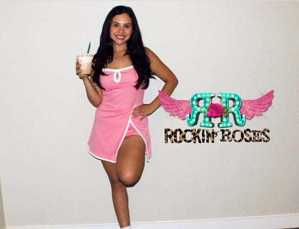 Pink Activewear Mini Dress