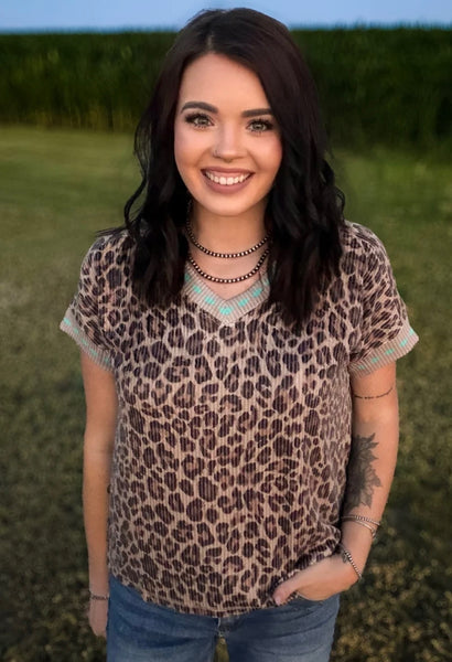 Wild West leopard top