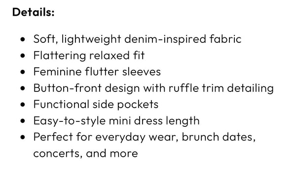 Denim Days Dress