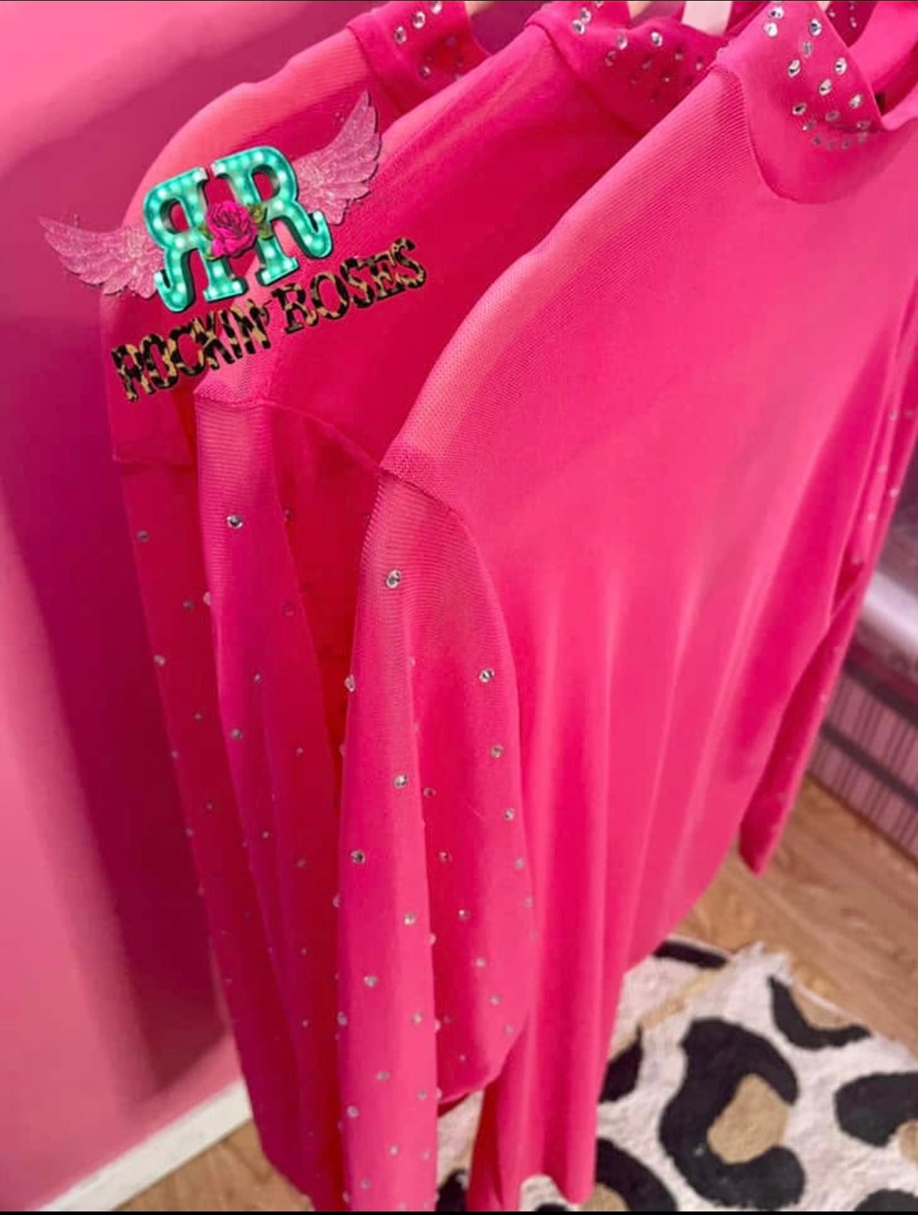 Pink Bling mesh
