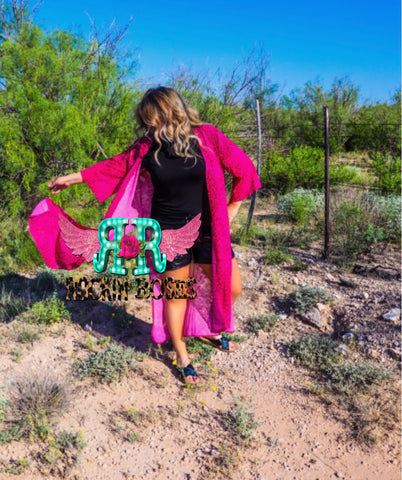 Pink Leopard Duster