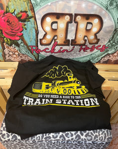 Train Station Tee ( men or women)